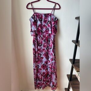 Banana Republic Floral Maxi Dress in Pink and Purple, Resort/ Vaca Wear!